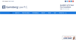 Desktop Screenshot of gainsberglaw.com