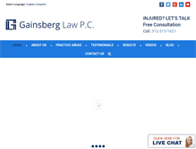 Tablet Screenshot of gainsberglaw.com